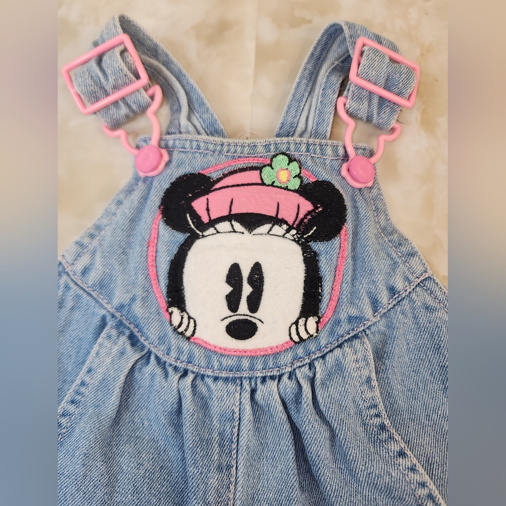 Vintage Baby Mickey and Co Jean Overalls 3/6 Month - Picture 3 of 8